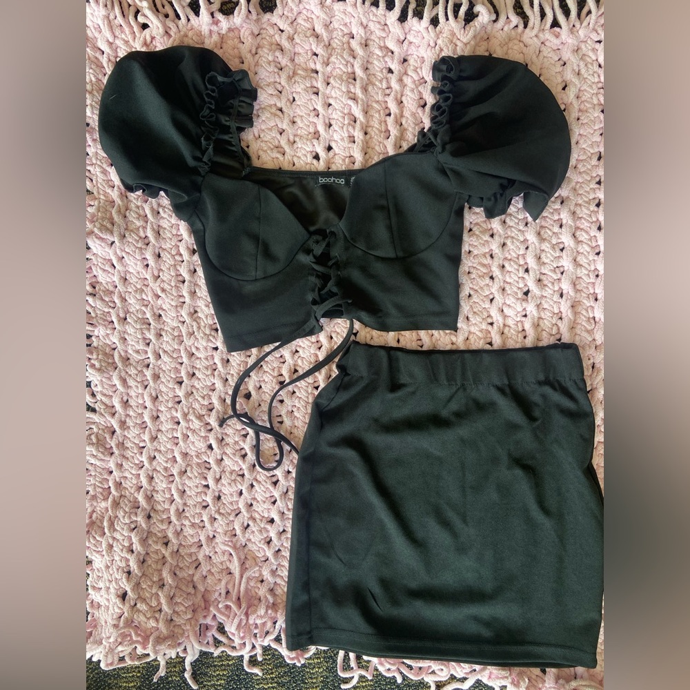 Puff sleeve two piece set